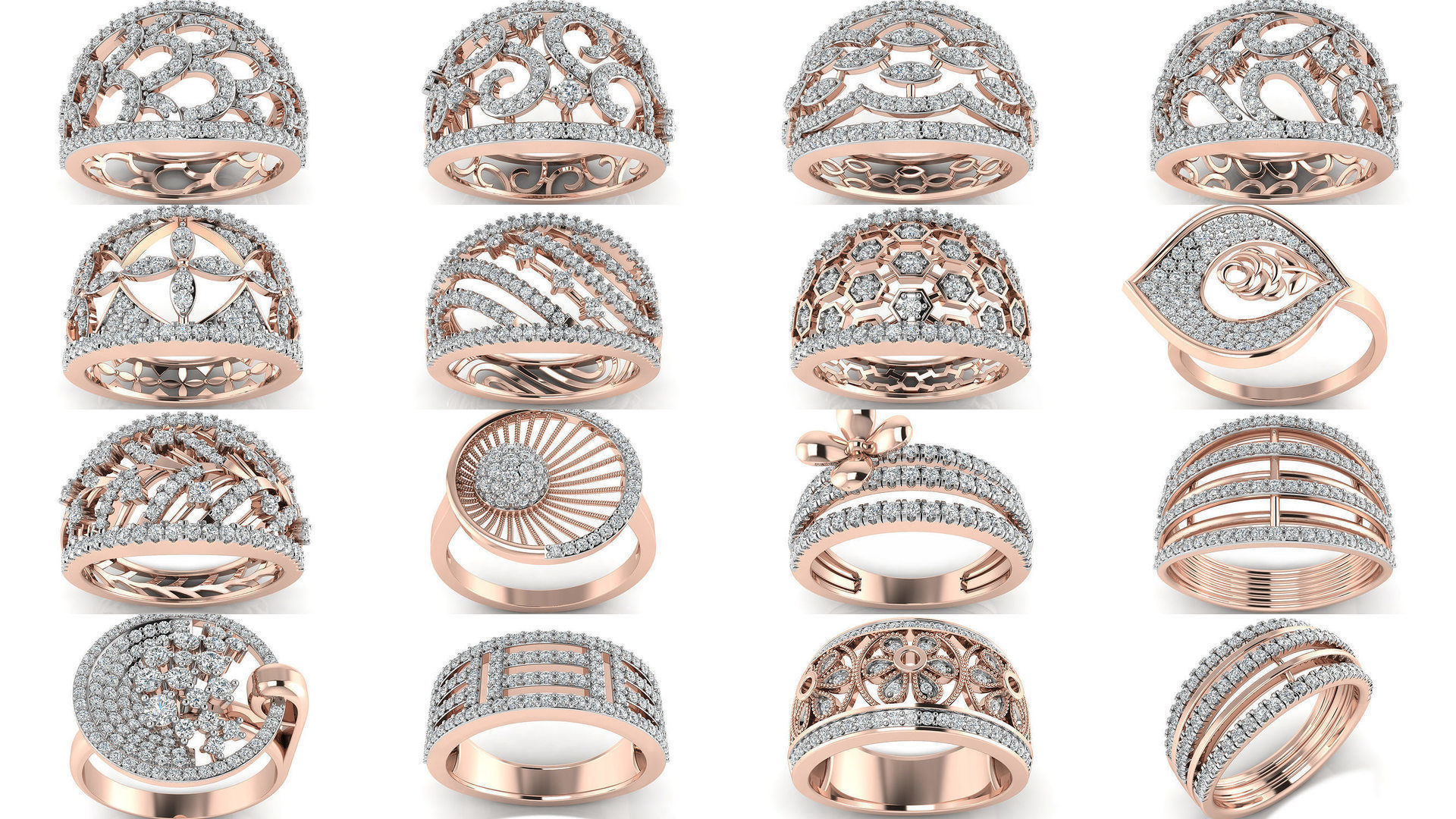 145 Women ring 3dm stl render detail 3D print model 3D Model Collection_2