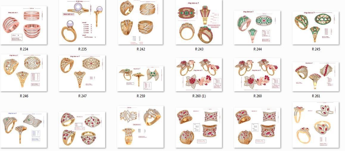 145 Women ring 3dm stl render detail 3D print model 3D Model Collection_7