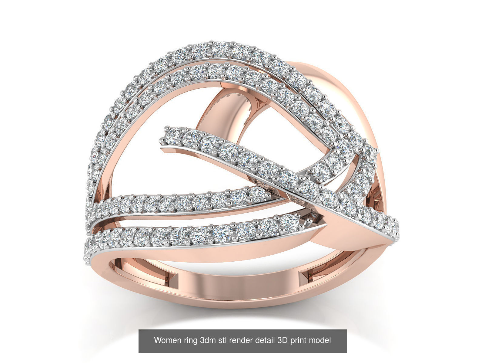 145 Women ring 3dm stl render detail 3D print model 3D Model Collection_22