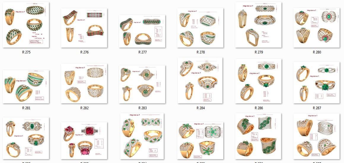 145 Women ring 3dm stl render detail 3D print model 3D Model Collection_11