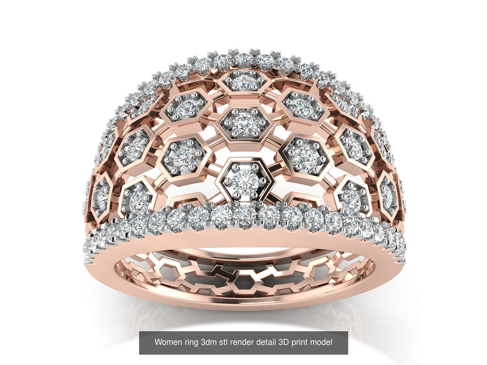 145 Women ring 3dm stl render detail 3D print model 3D Model Collection_32