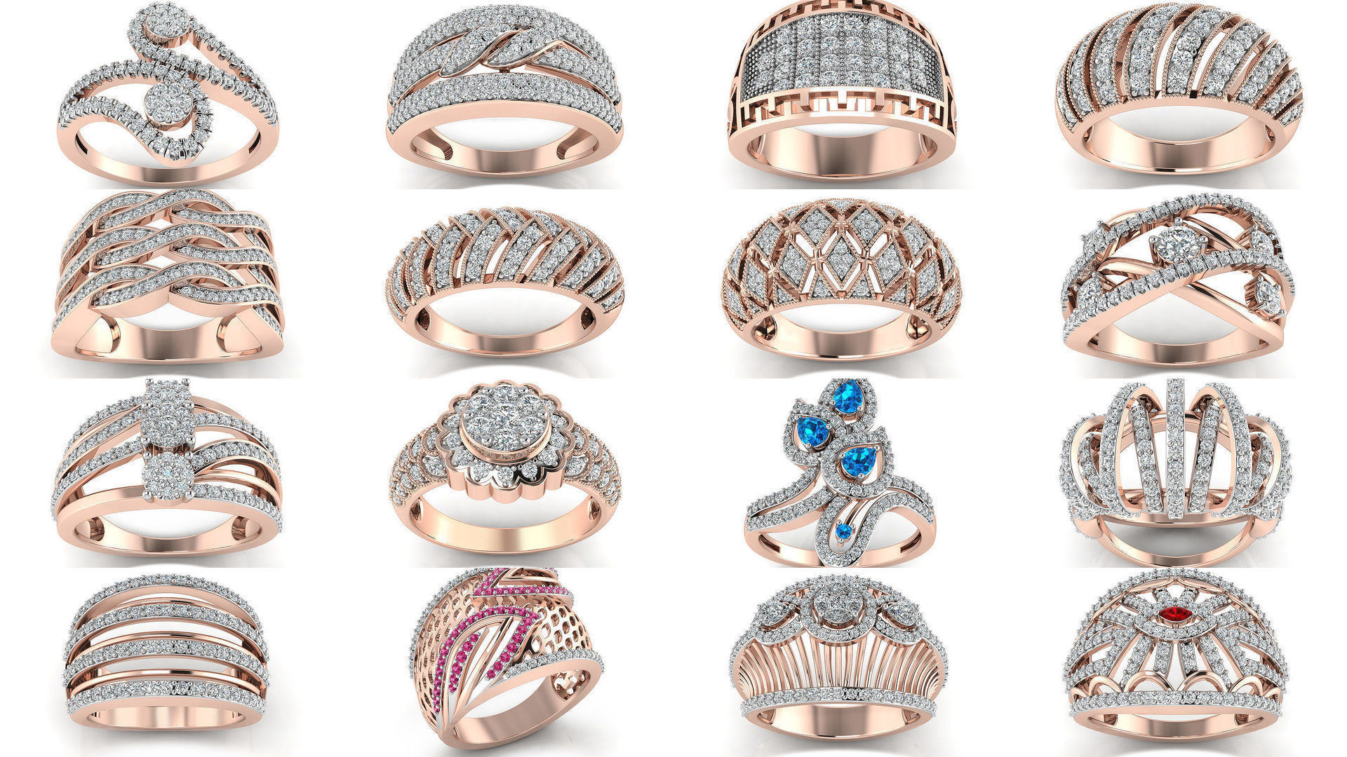 145 Women ring 3dm stl render detail 3D print model 3D Model Collection_5