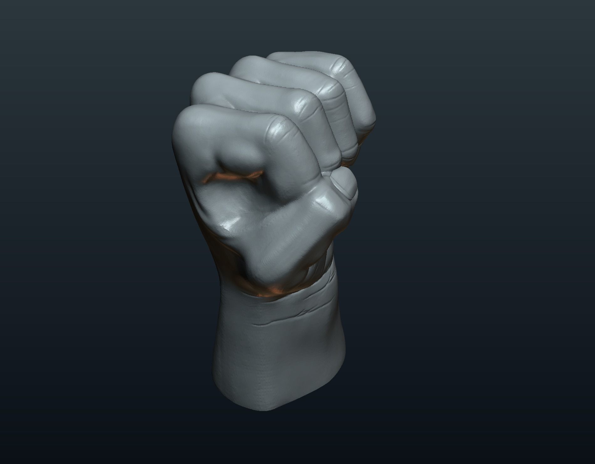 Fist Hand 3D print model_9