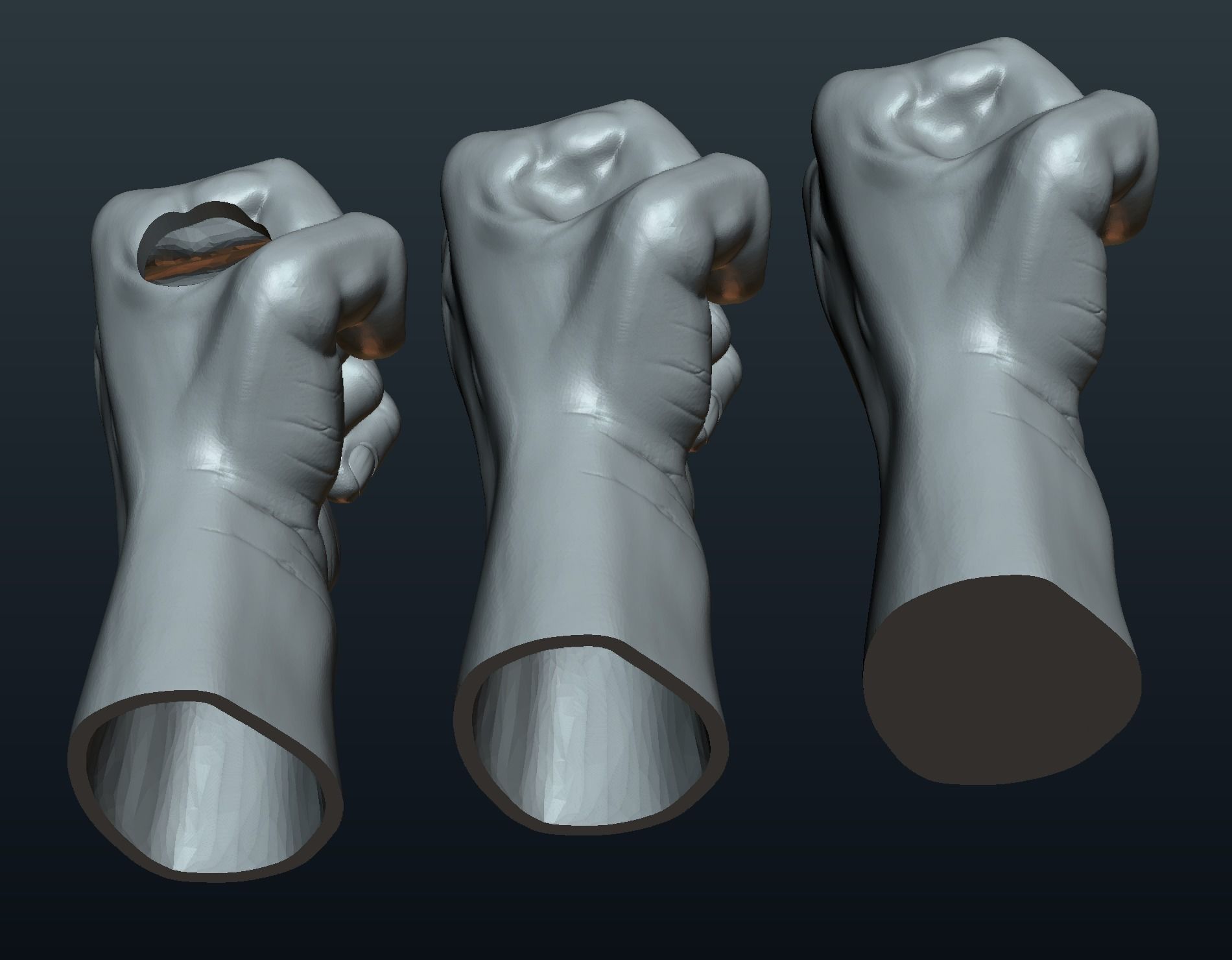 Fist Hand 3D print model_15