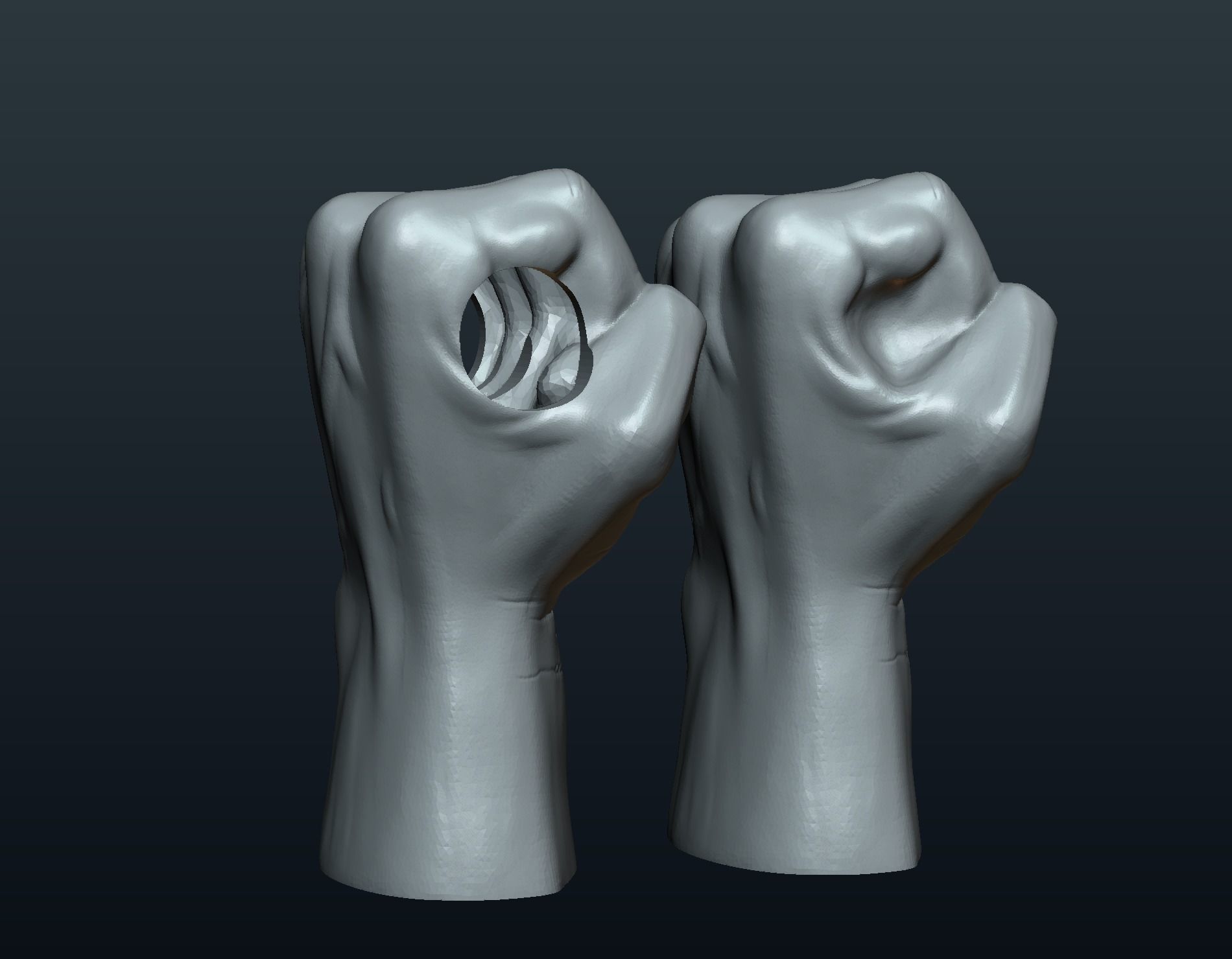 Fist Hand 3D print model_16