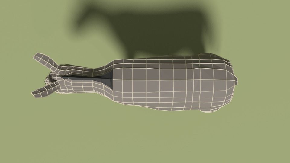 Low Poly Cartoon Donkey Low-poly 3D model_11