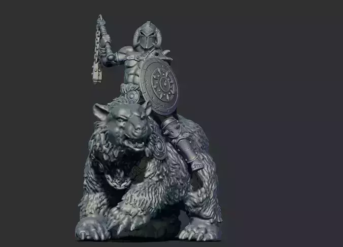 barbarian rider 35mm scale