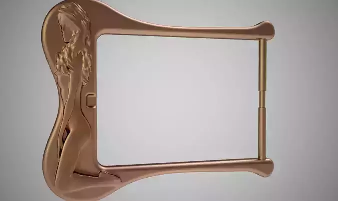 Girl Figure Buckle 3D print model