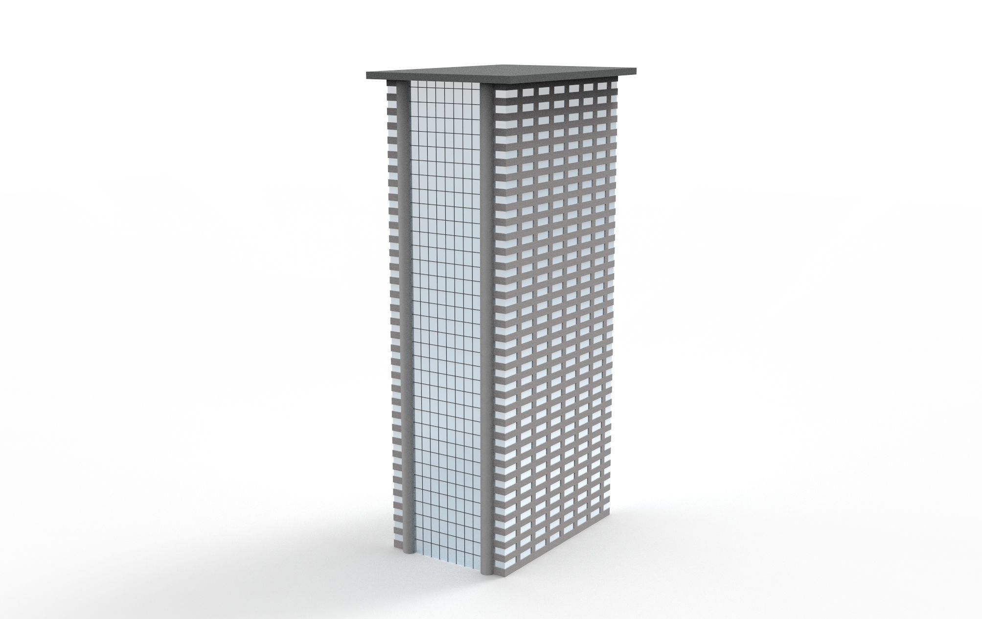 Skyscrapers Pack 7 modern commercial buildings 3D model_7