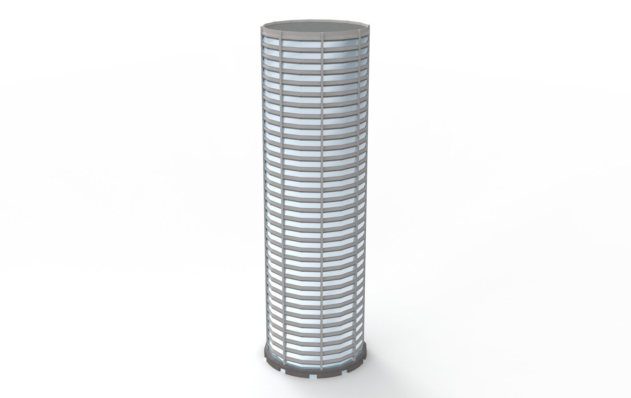 Skyscrapers Pack 7 modern commercial buildings 3D model_12