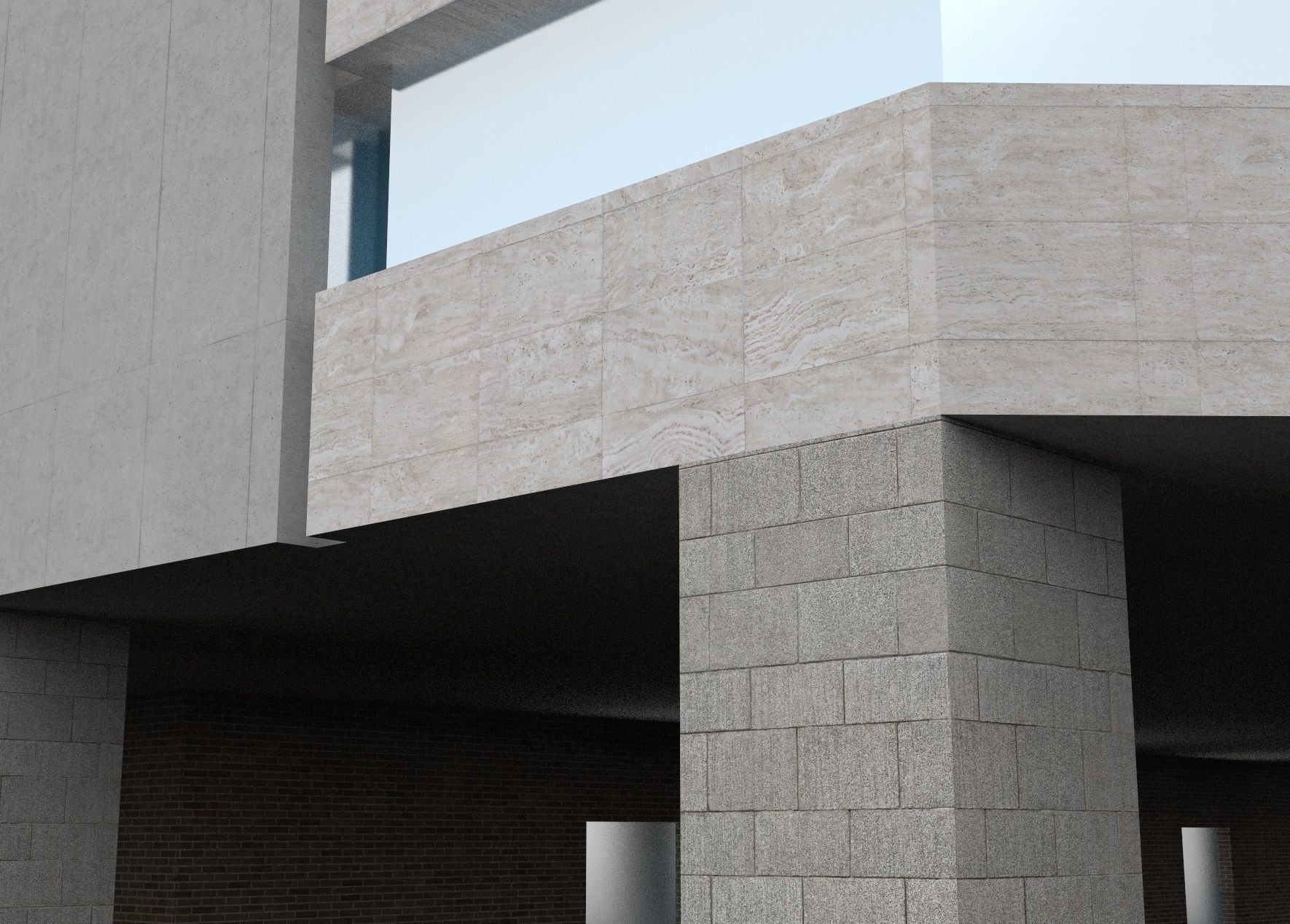 Skyscrapers Pack 7 modern commercial buildings 3D model_6