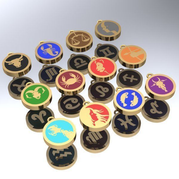 PENDANT ZODIAC 3D print model_6