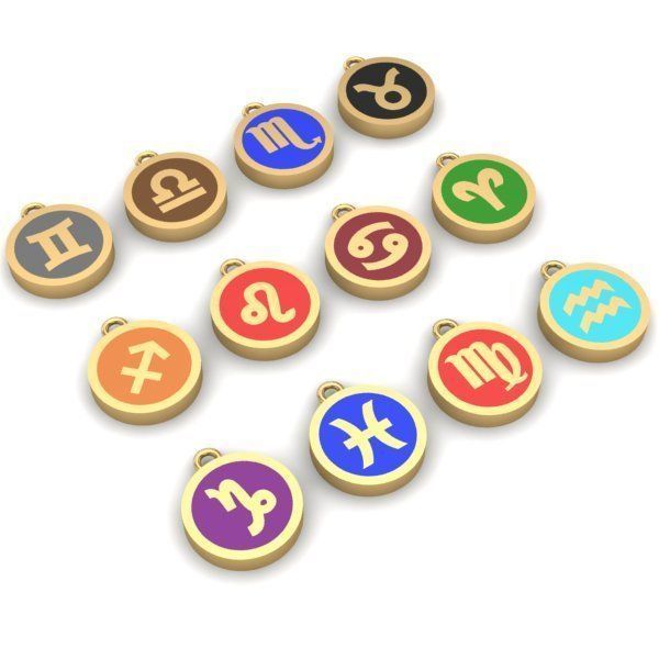 PENDANT ZODIAC 3D print model_2