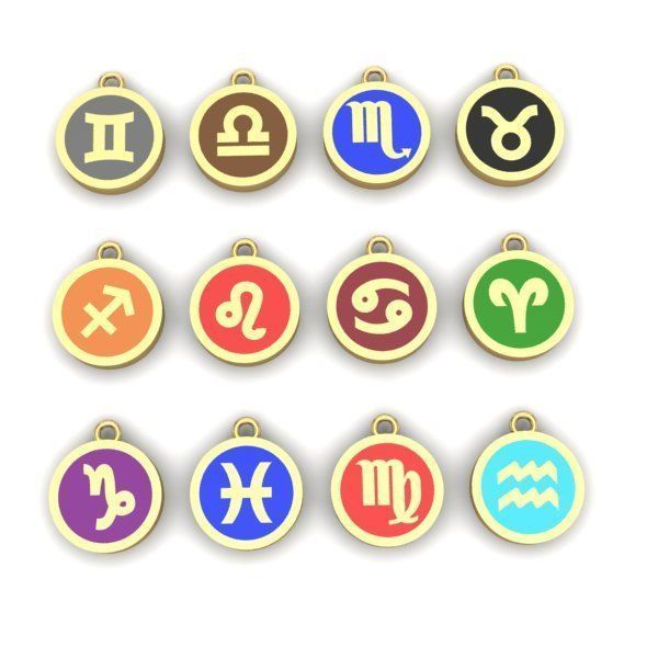 PENDANT ZODIAC 3D print model_3