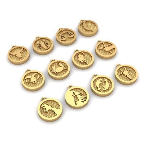 PENDANT ZODIAC 3D print model_4