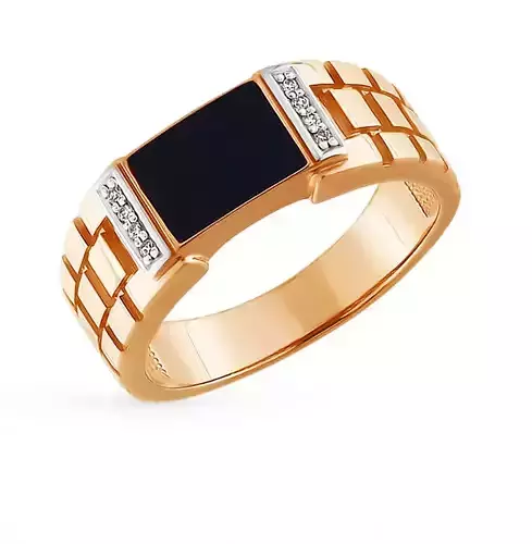 Black enamel wedding ring  for men 3D print model