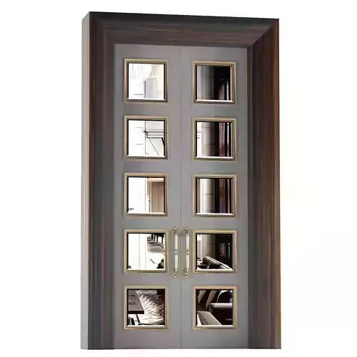 Interior sliding doors with mirror Vray Corona