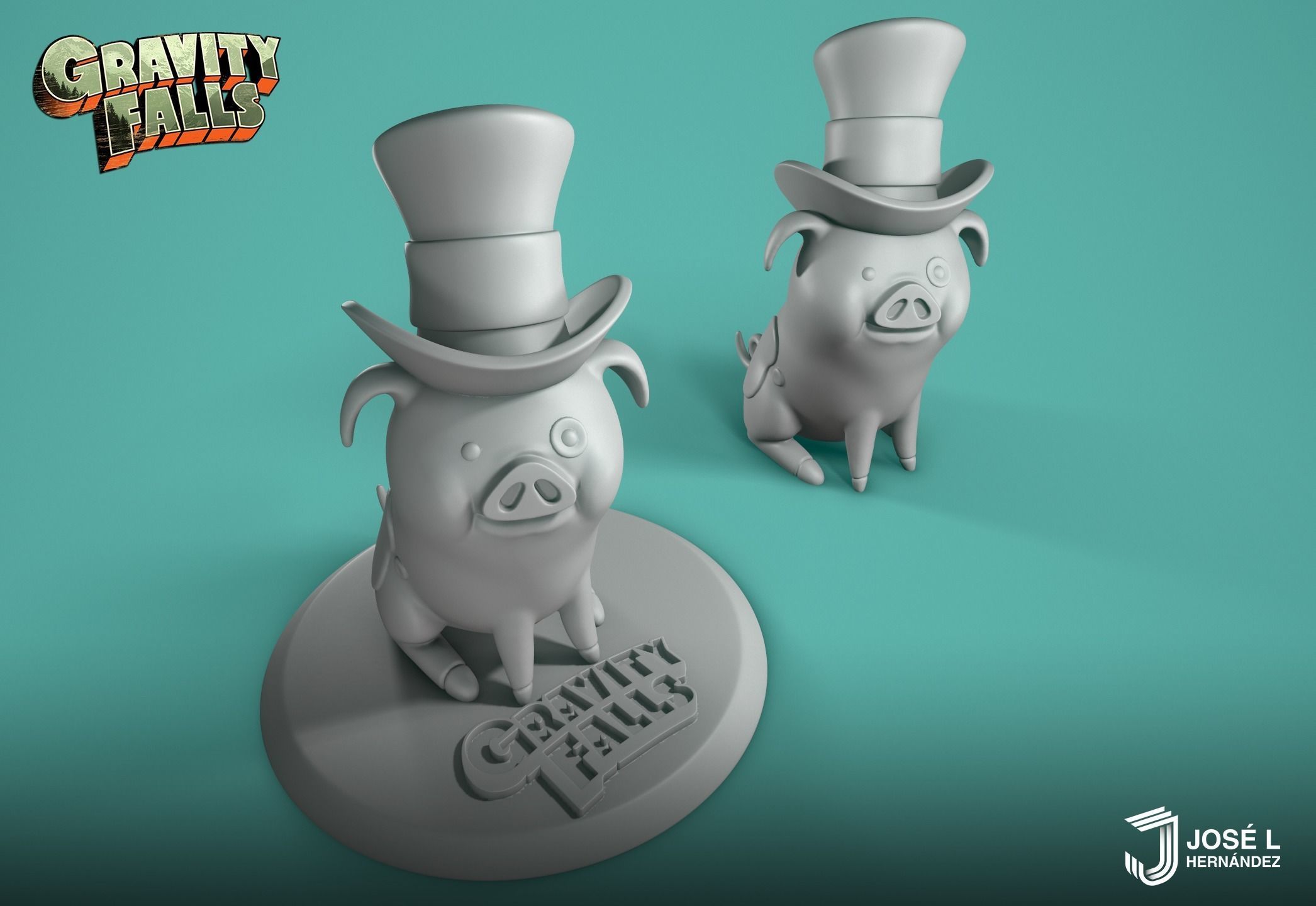 Gravity Falls - Pato pig so cute 3D print model_4
