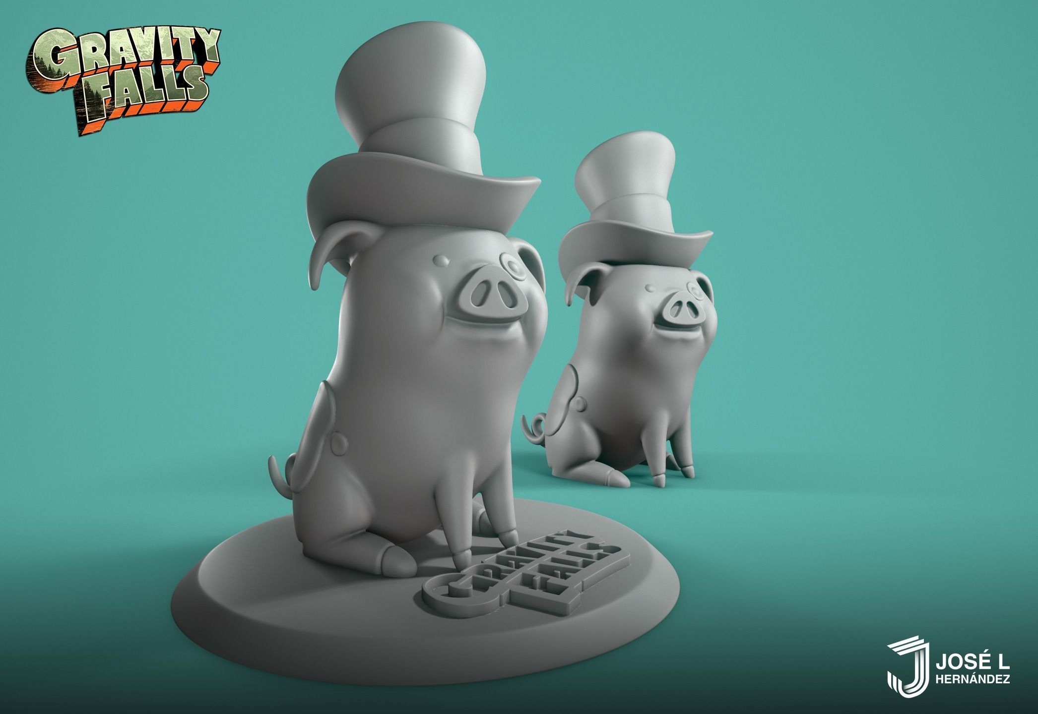 Gravity Falls - Pato pig so cute 3D print model_1