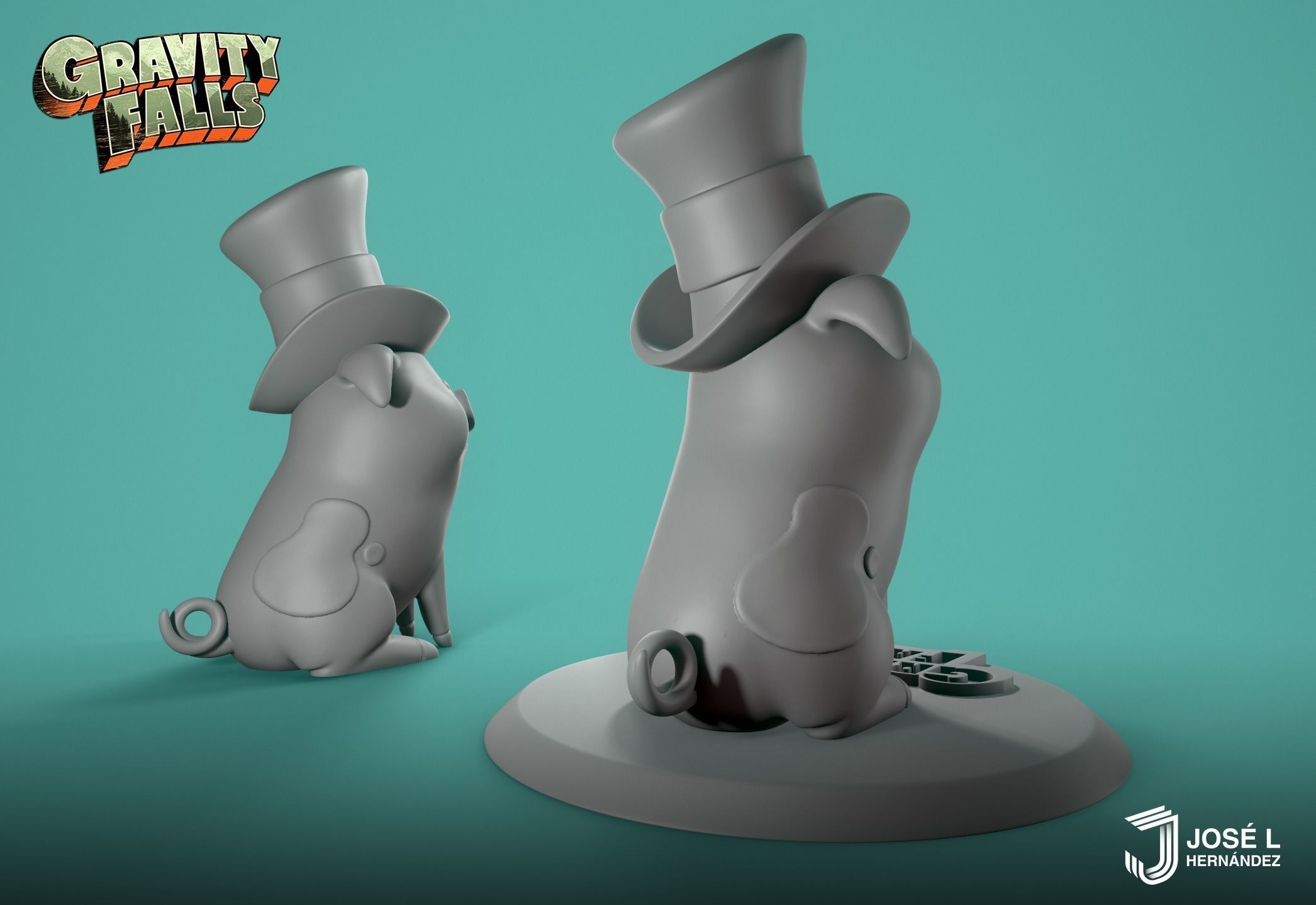 Gravity Falls - Pato pig so cute 3D print model_2