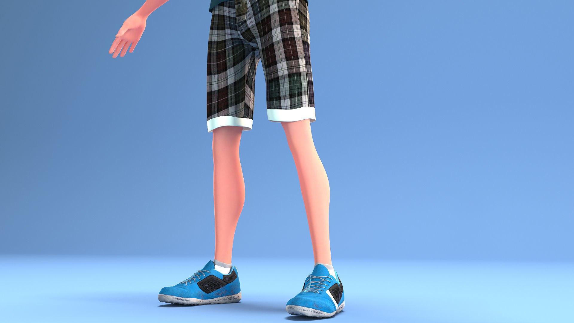 CARTOON CHILD 2 - boy rigged 3D model_6