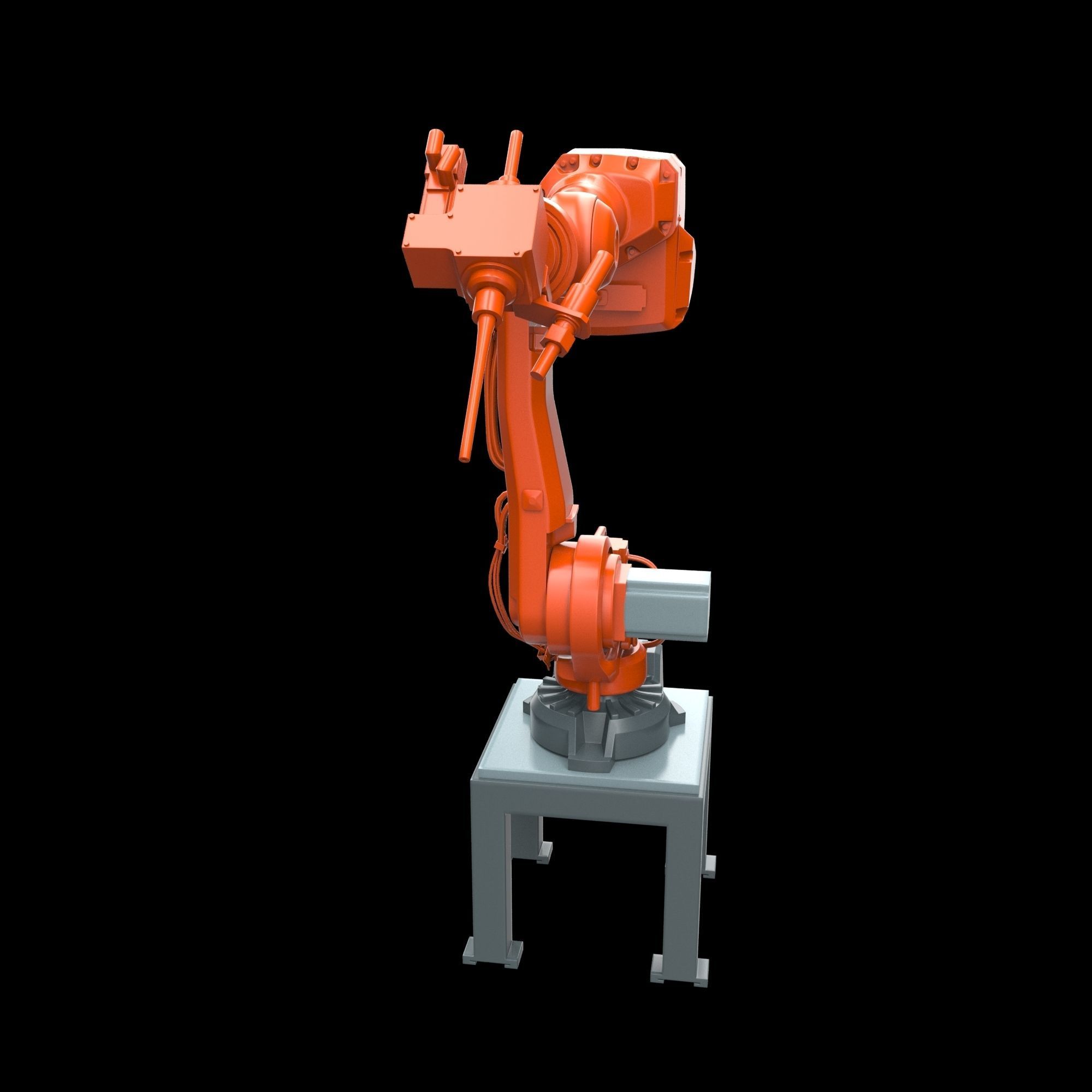 Robot arm manipulator SHOT PEENING for components 3D model_27