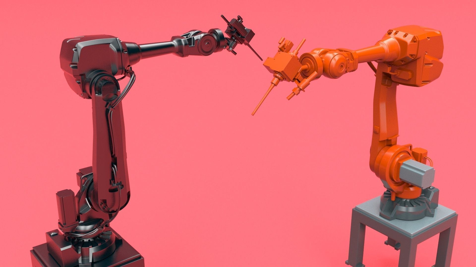 Robot arm manipulator SHOT PEENING for components 3D model_2