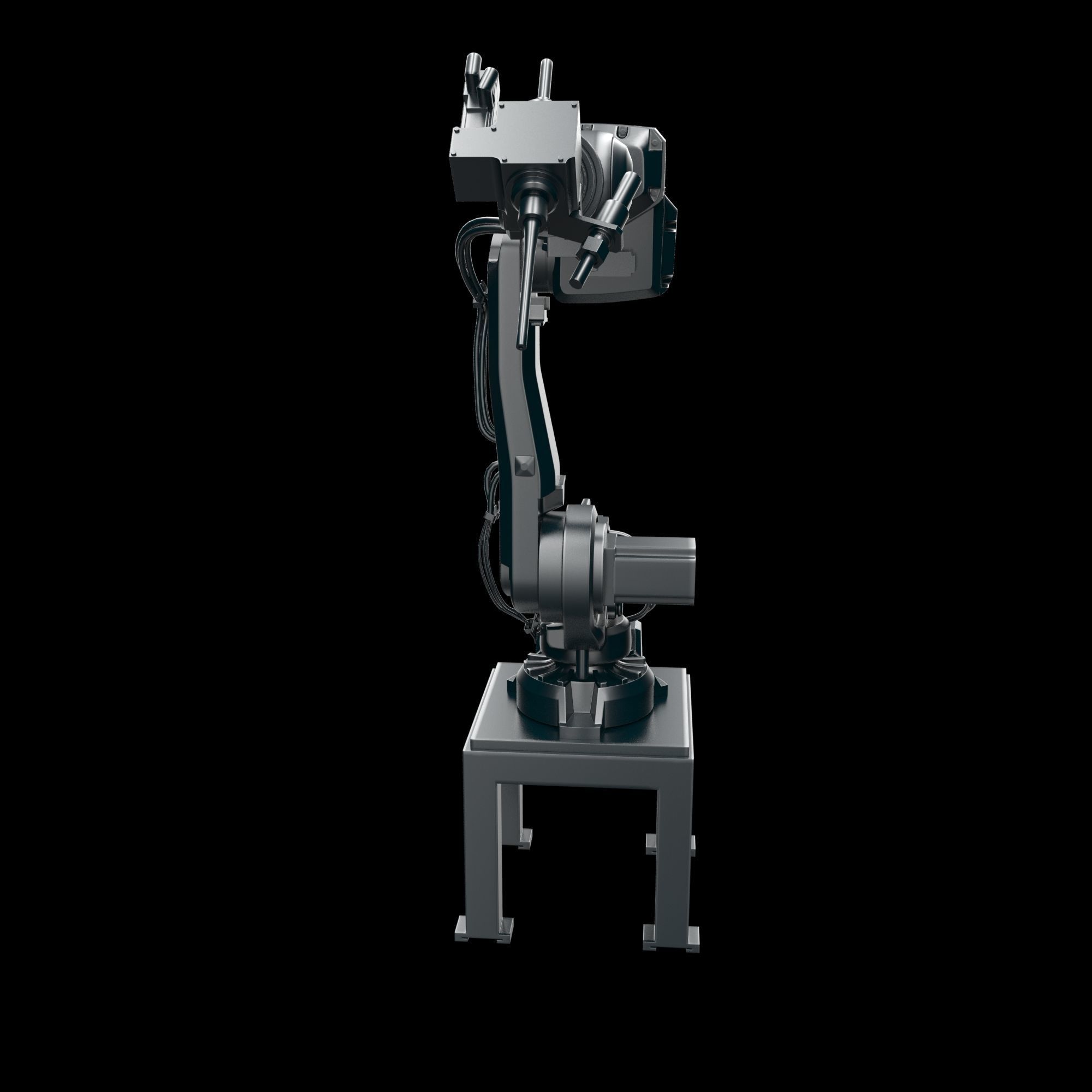 Robot arm manipulator SHOT PEENING for components 3D model_8
