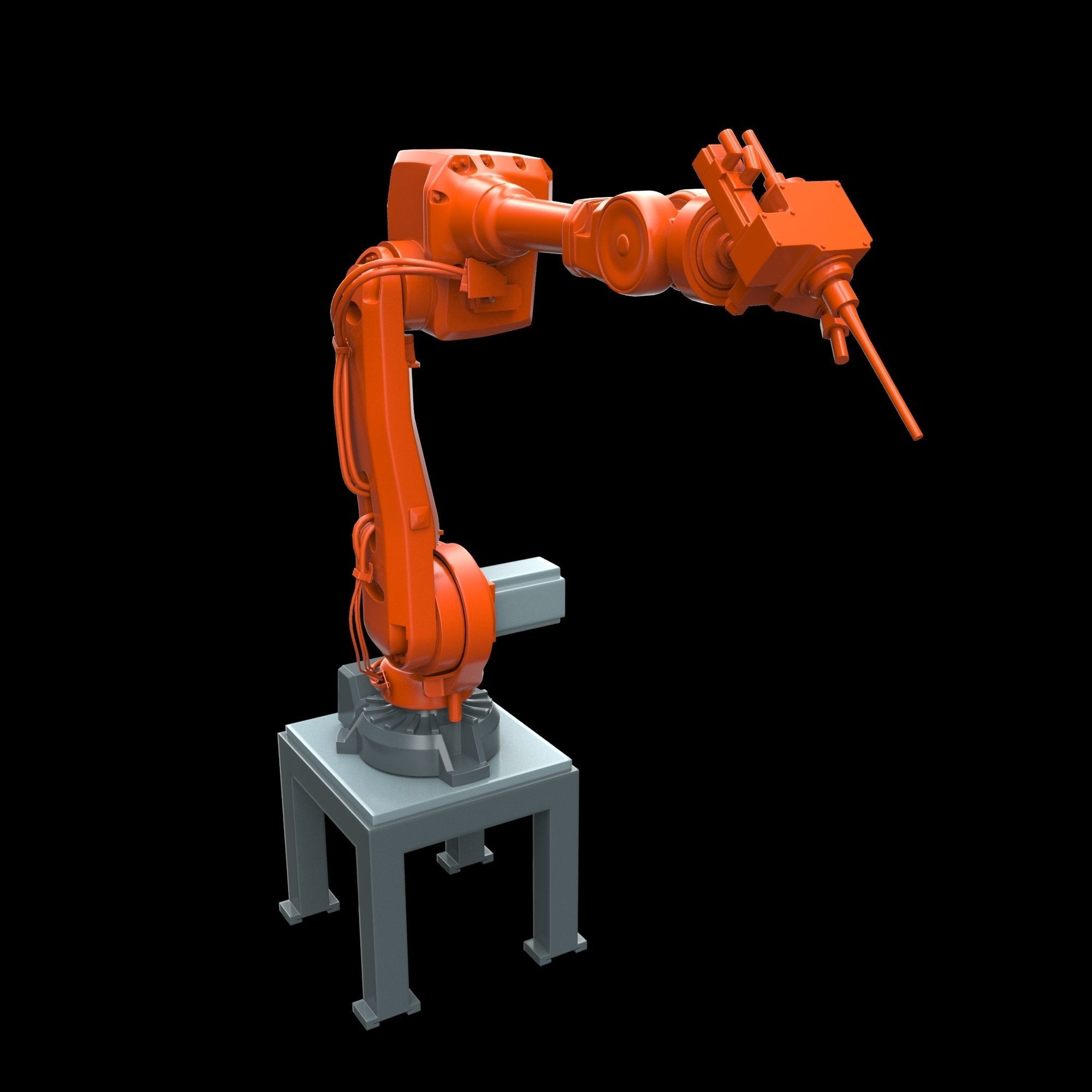 Robot arm manipulator SHOT PEENING for components 3D model_28