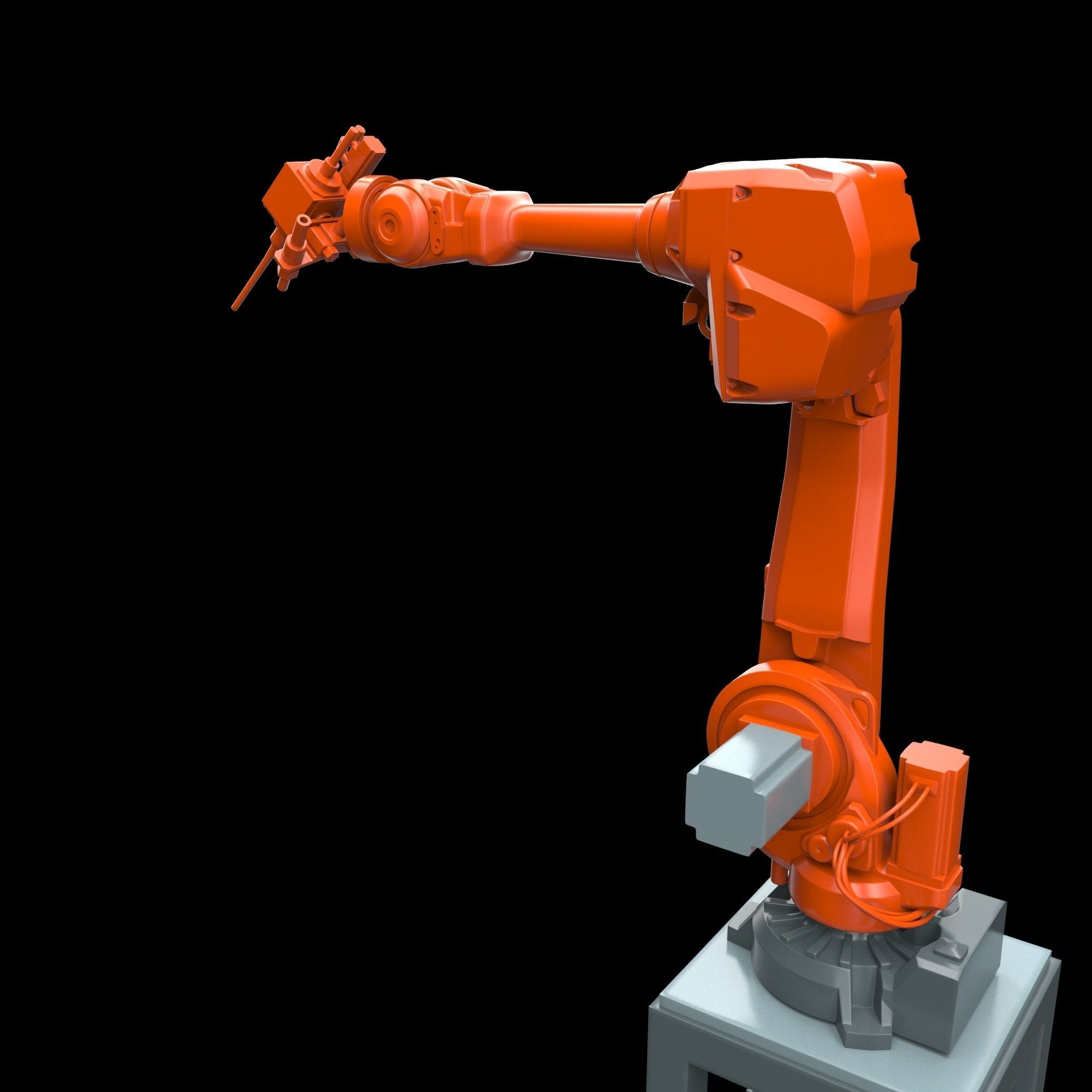 Robot arm manipulator SHOT PEENING for components 3D model_32