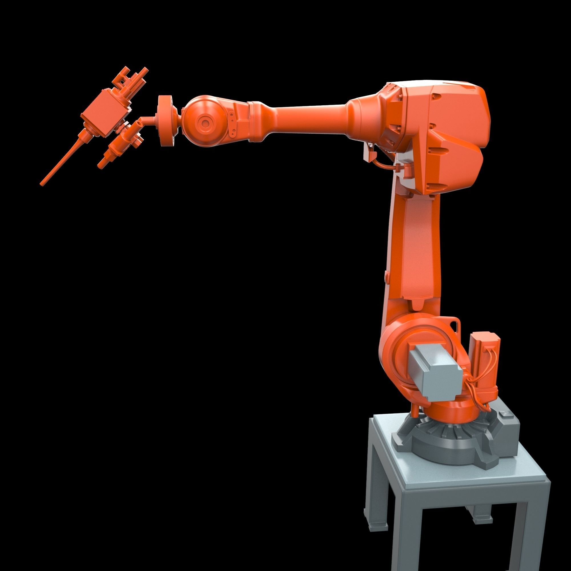 Robot arm manipulator SHOT PEENING for components 3D model_33