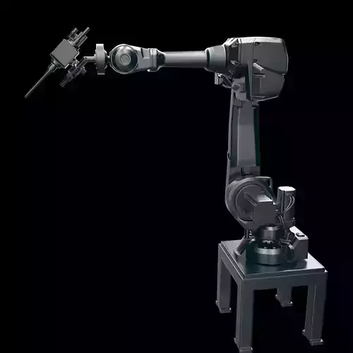 Robot arm manipulator SHOT PEENING for components 3D model