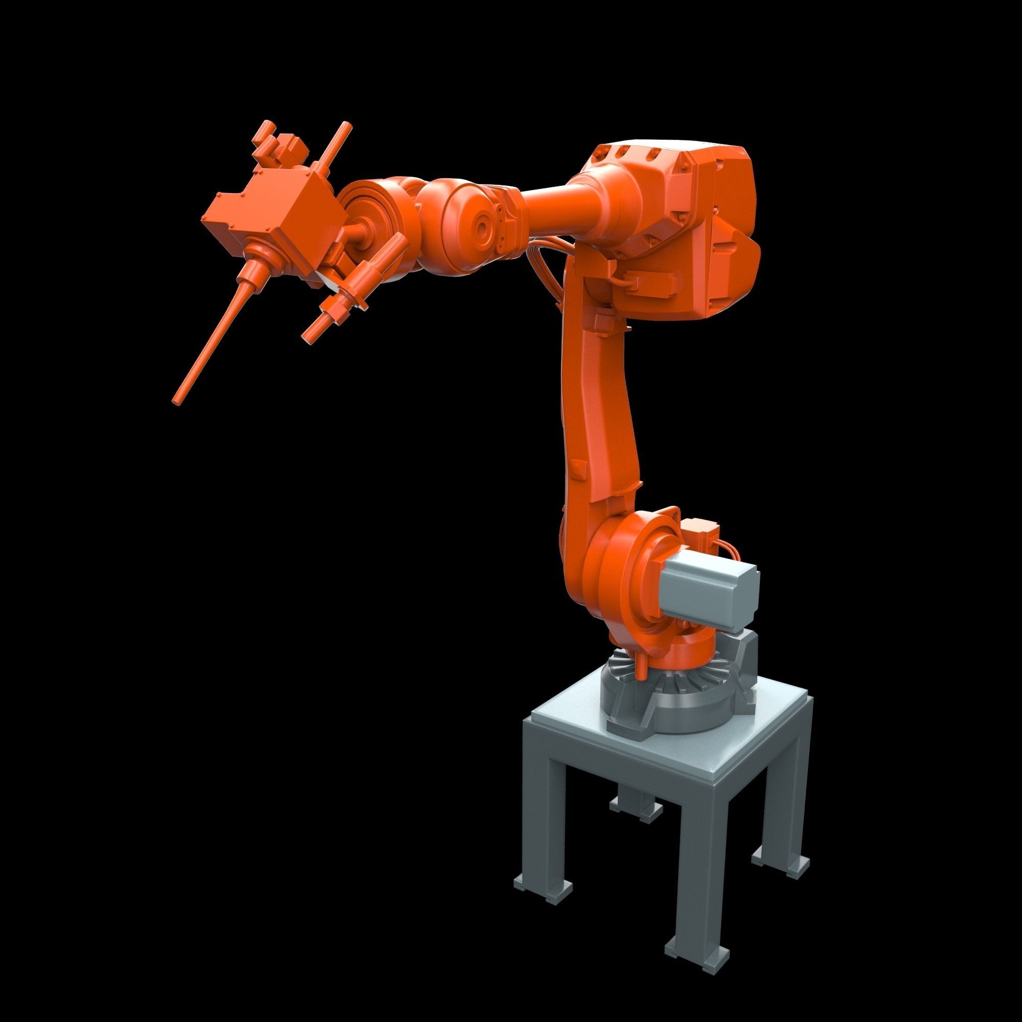 Robot arm manipulator SHOT PEENING for components 3D model_26