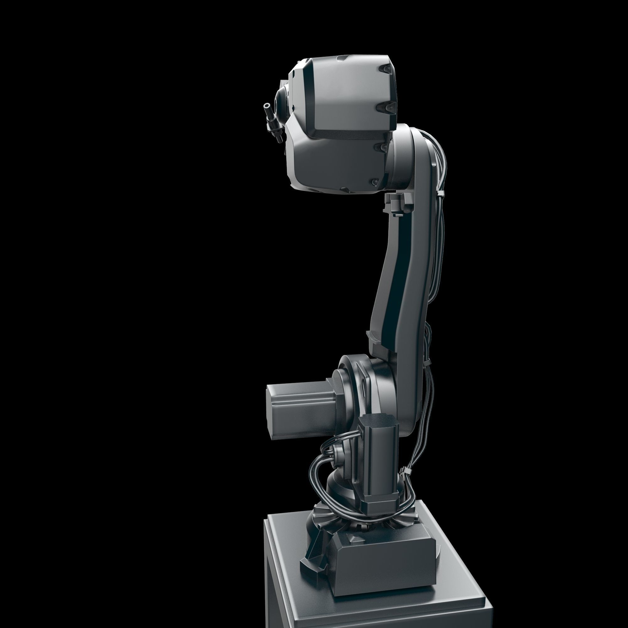 Robot arm manipulator SHOT PEENING for components 3D model_17