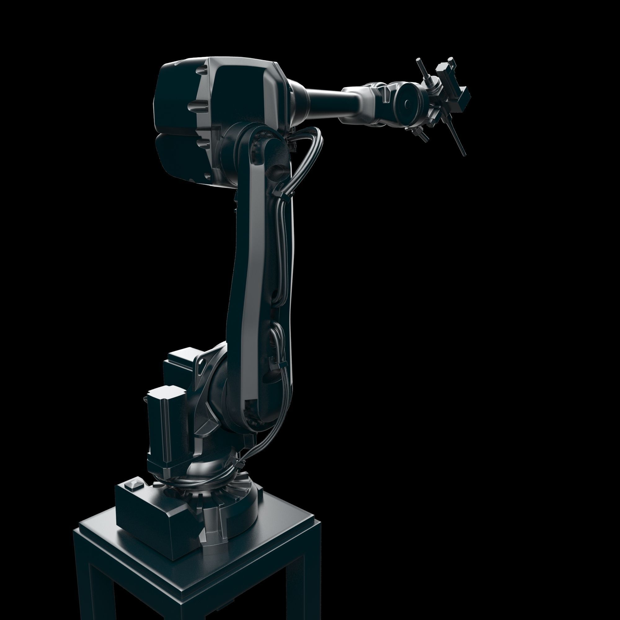 Robot arm manipulator SHOT PEENING for components 3D model_14