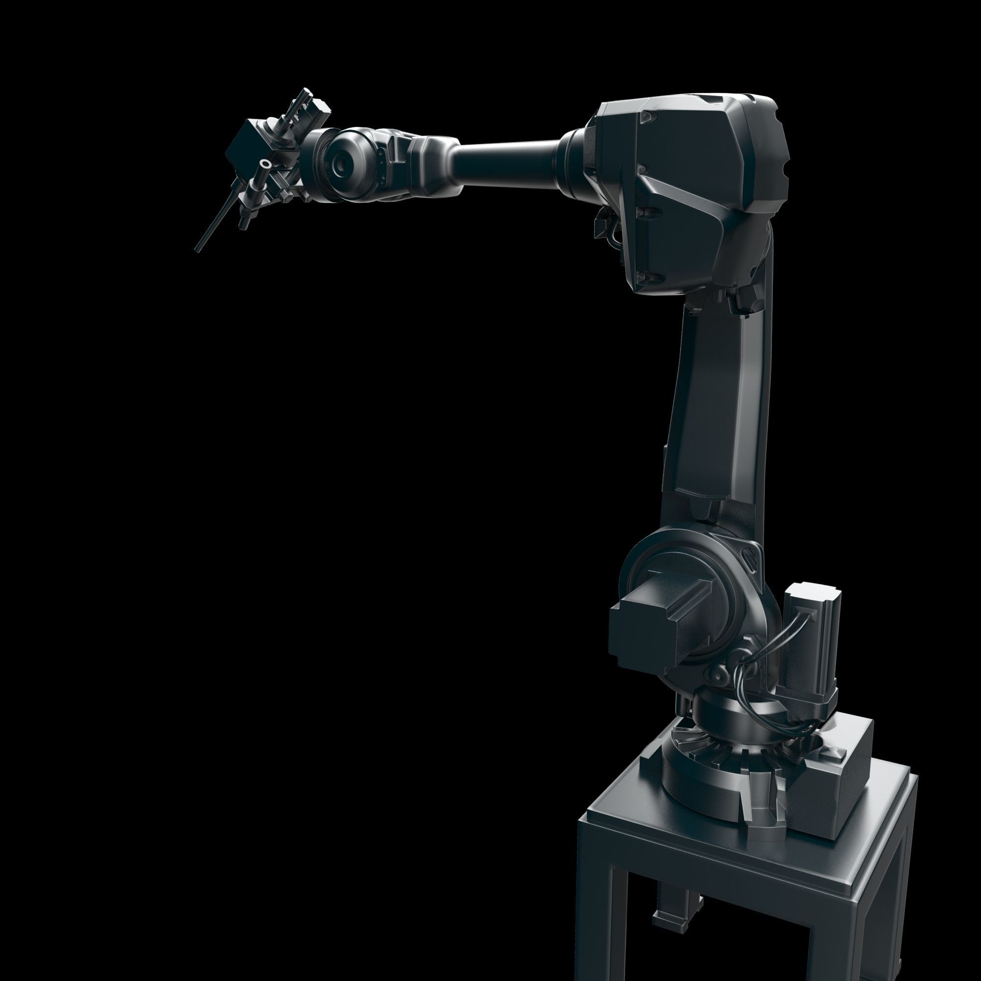 Robot arm manipulator SHOT PEENING for components 3D model_18