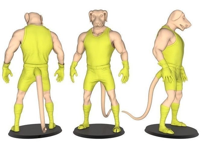 Beast man of dog 3D print model
