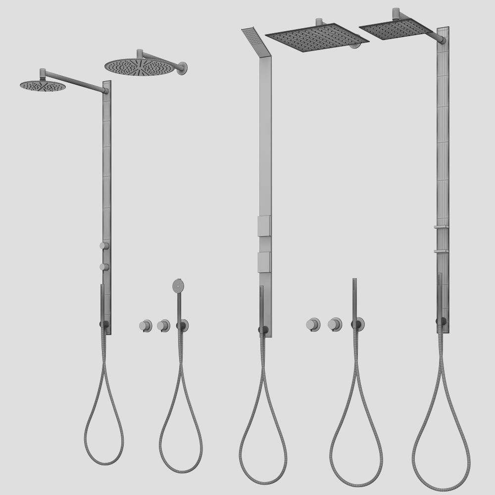Shower systems and faucets CEA DESIGN set 40 3D model_10