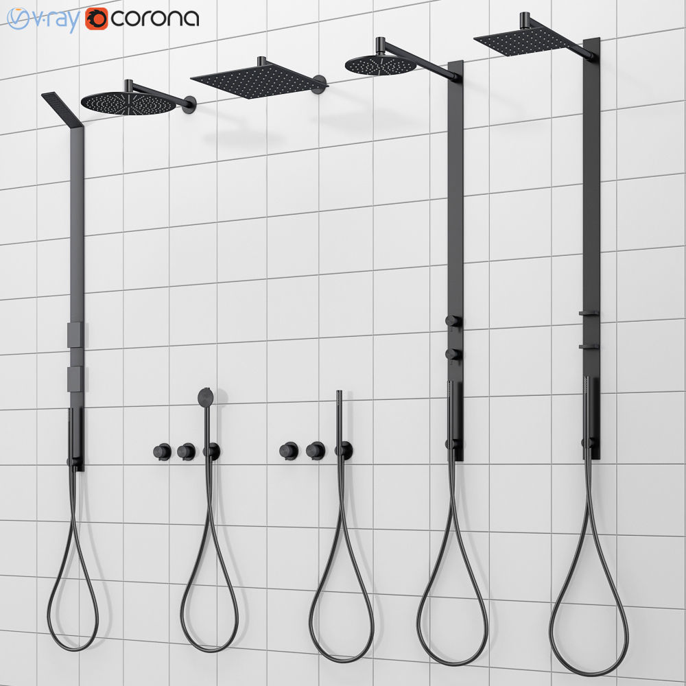 Shower systems and faucets CEA DESIGN set 40 3D model_1