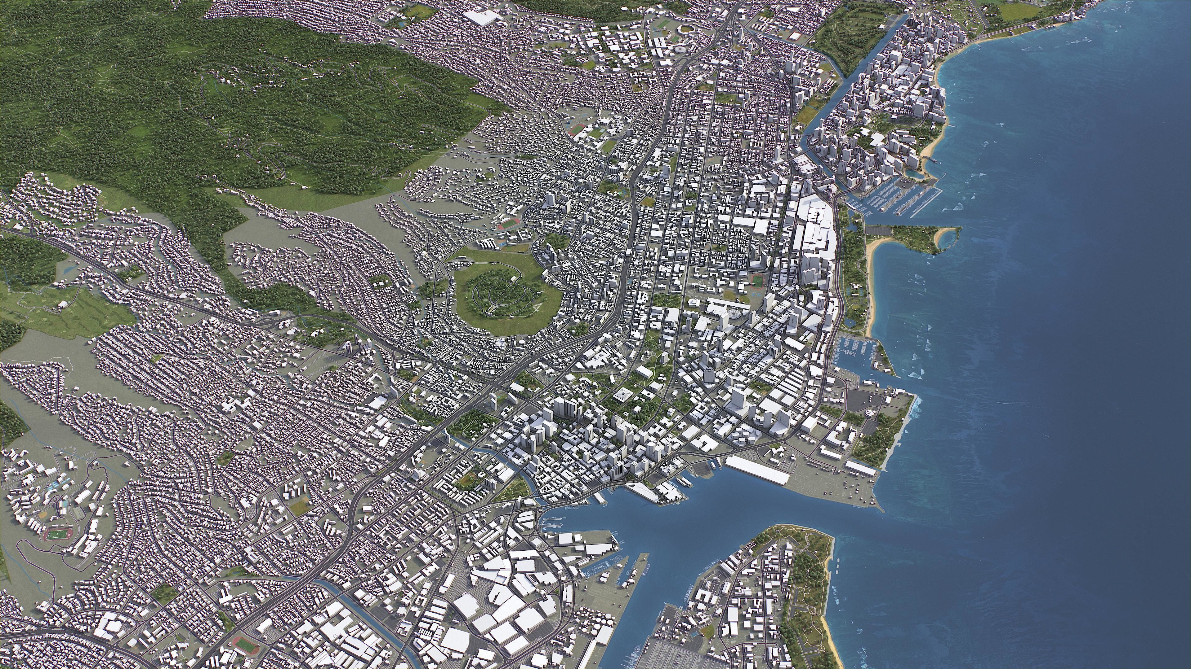 Honolulu Low-poly 3D model_13