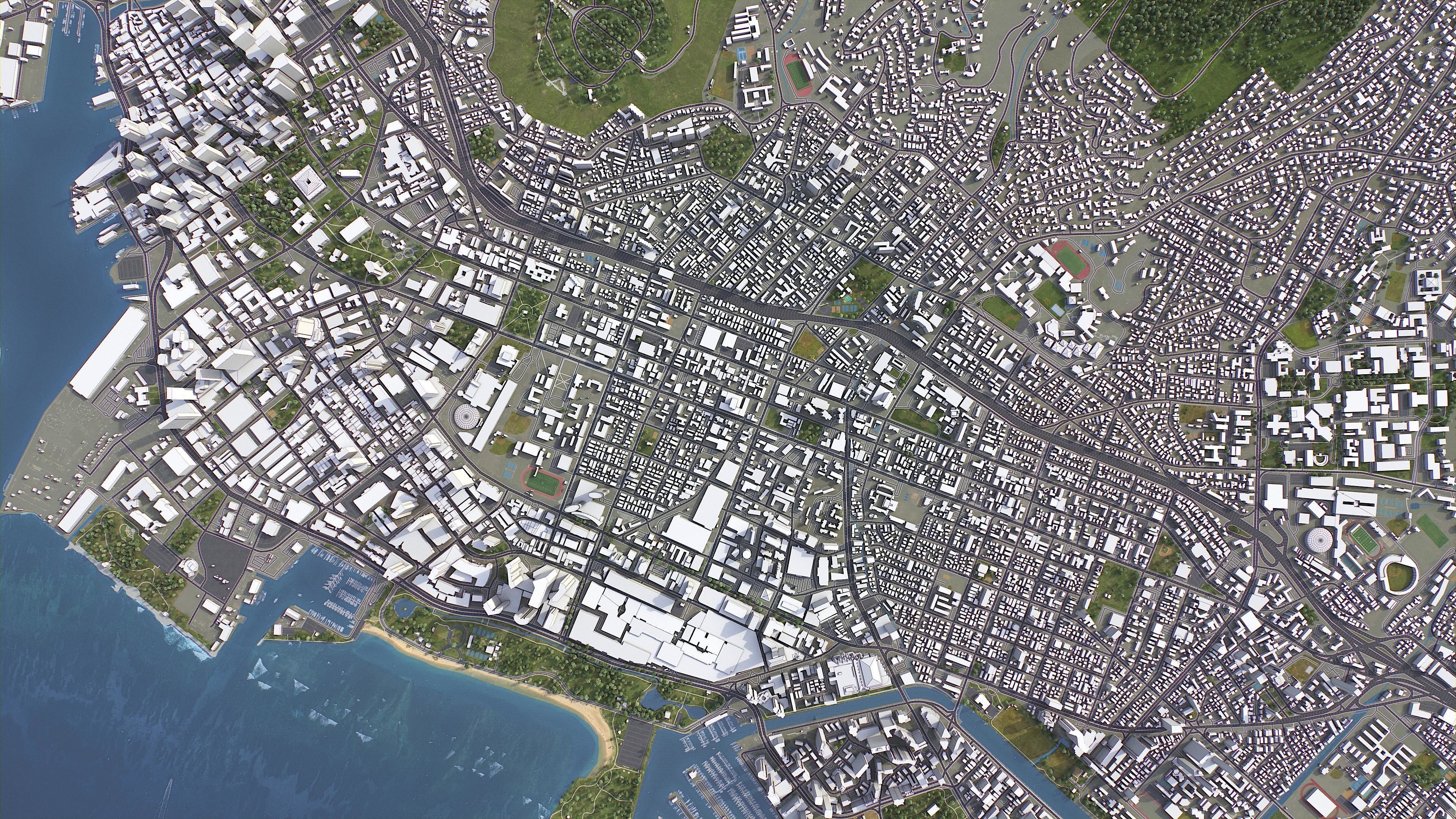 Honolulu Low-poly 3D model_9