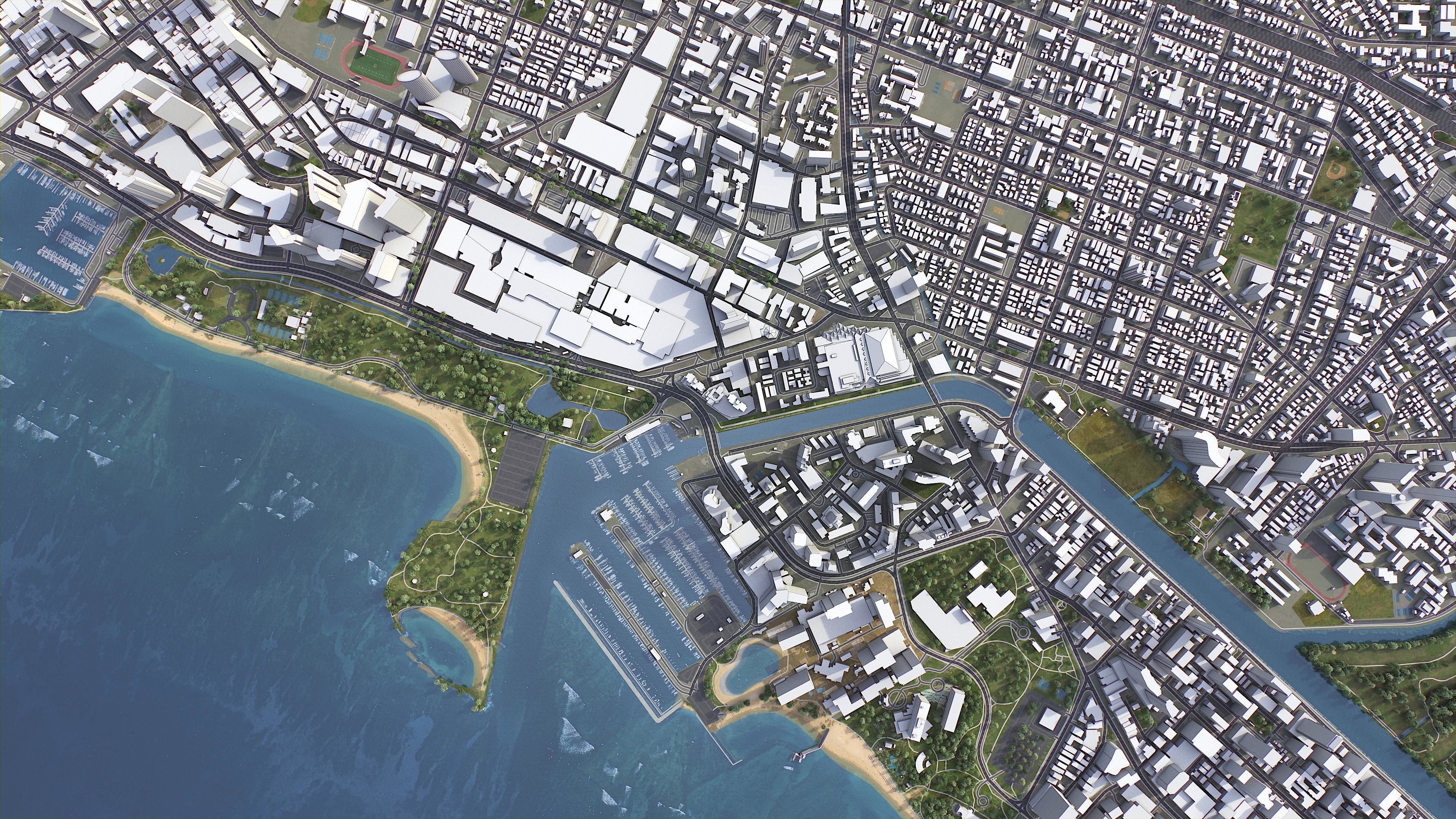 Honolulu Low-poly 3D model_8