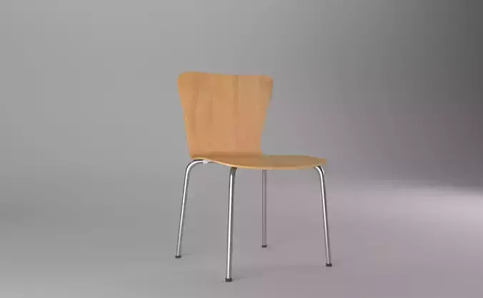 Picasso Wooden Chair - Beech 3D Model