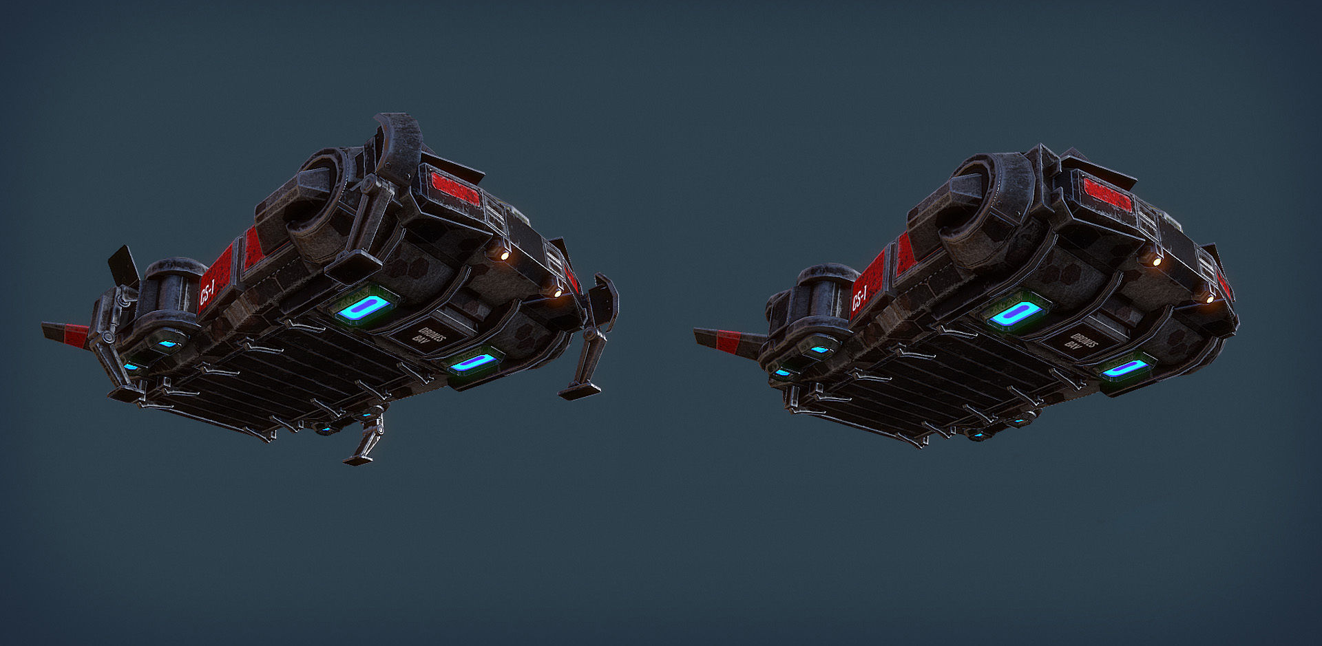 RTS Sci-Fi game assets v3 Low-poly 3D model_26