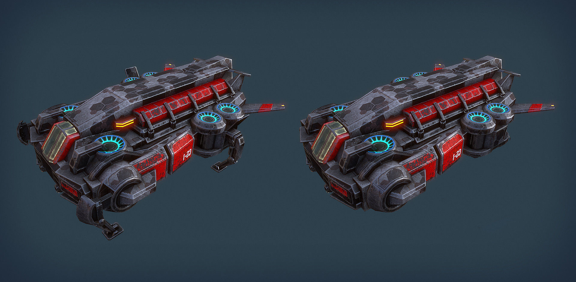 RTS Sci-Fi game assets v3 Low-poly 3D model_25