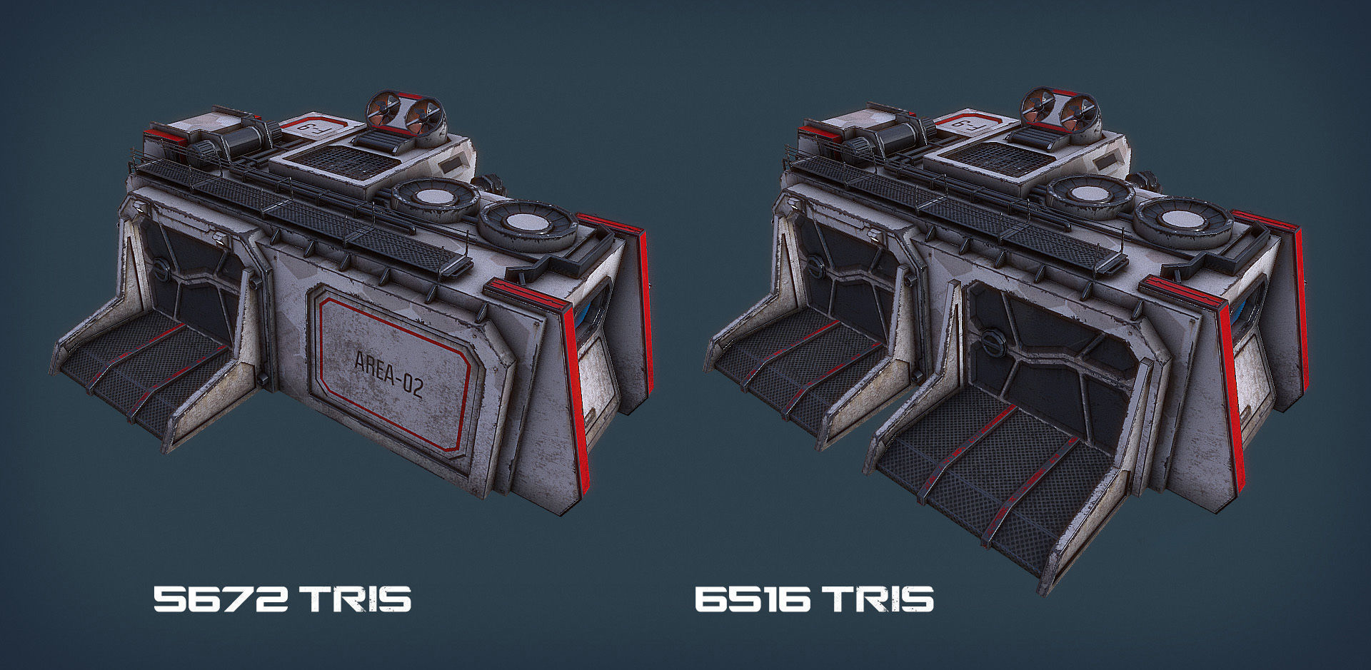 RTS Sci-Fi game assets v3 Low-poly 3D model_34