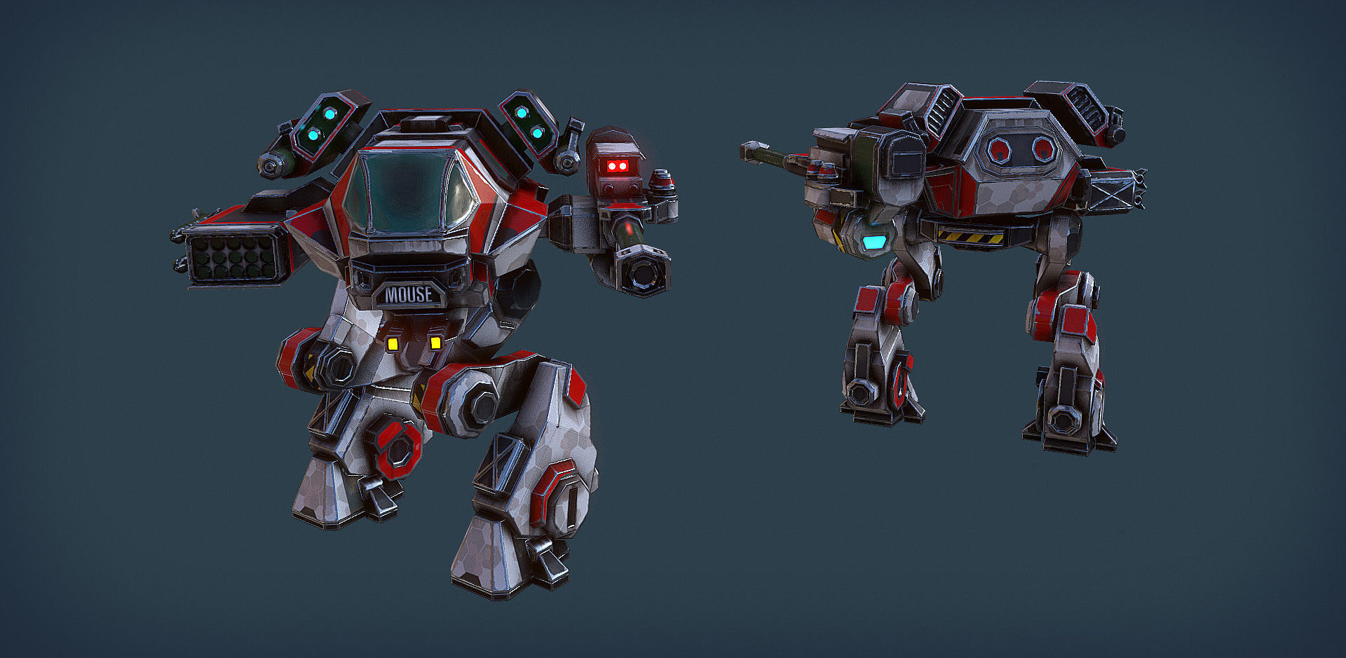 RTS Sci-Fi game assets v3 Low-poly 3D model_27