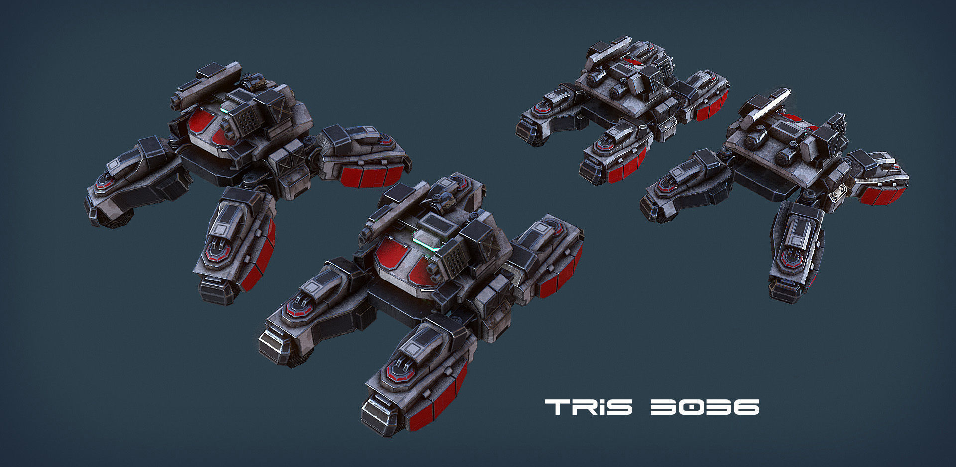 RTS Sci-Fi game assets v3 Low-poly 3D model_29