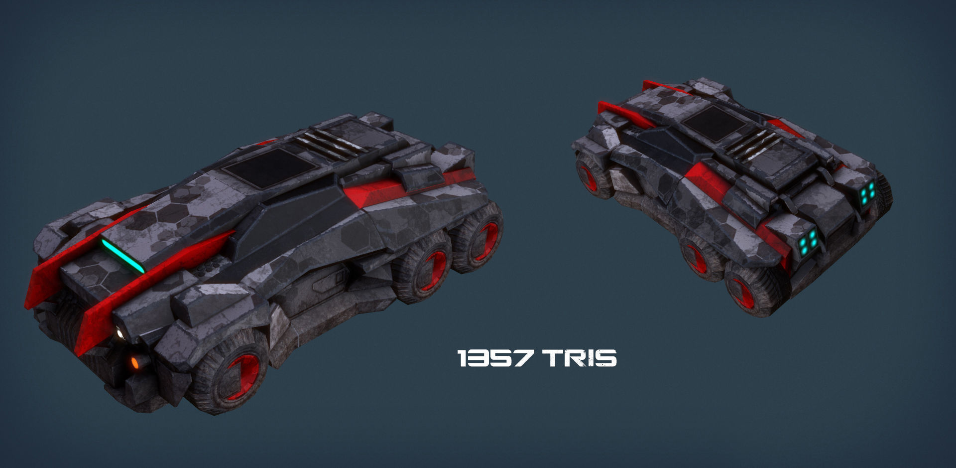 RTS Sci-Fi game assets v3 Low-poly 3D model_14