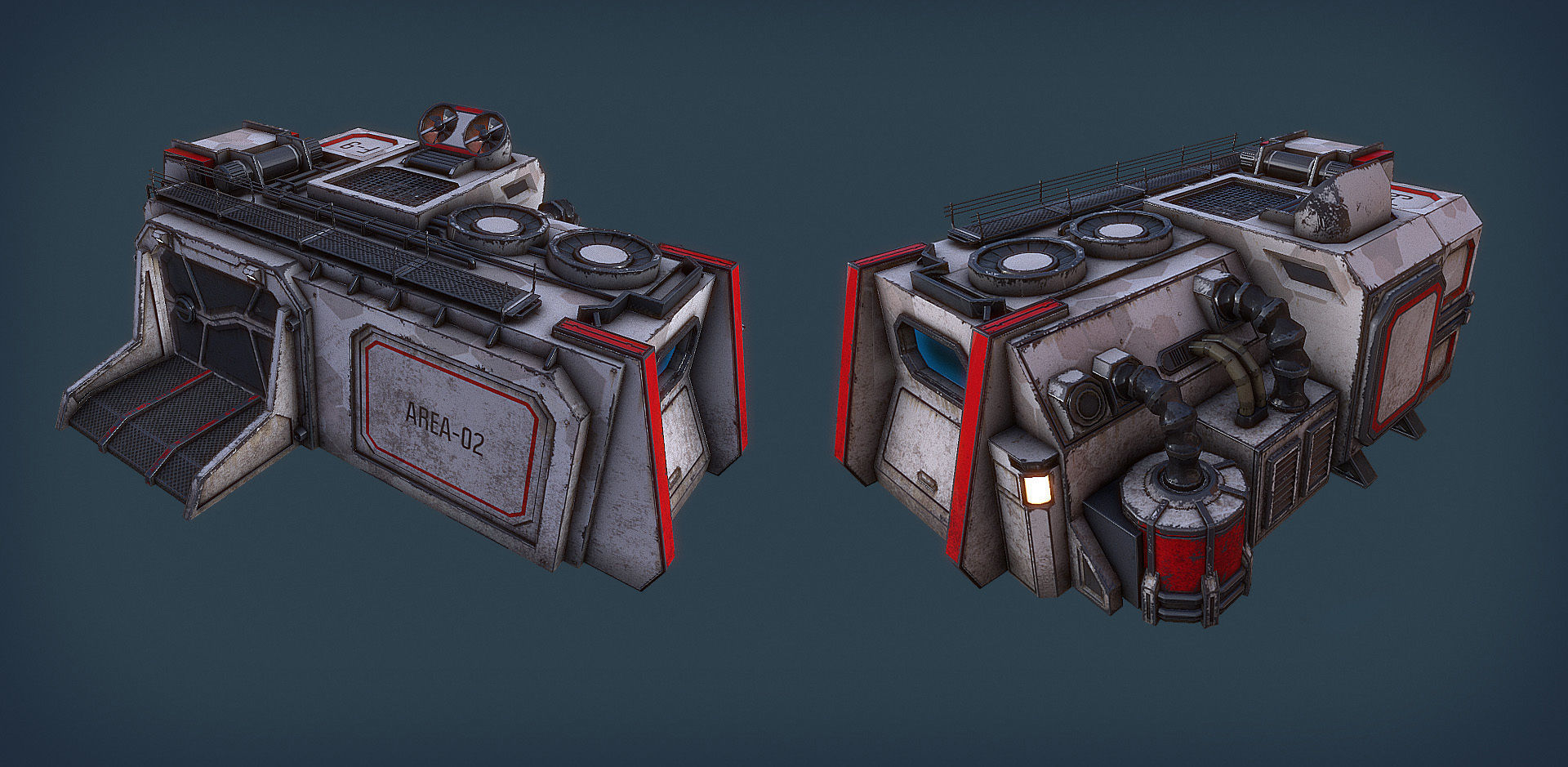 RTS Sci-Fi game assets v3 Low-poly 3D model_15